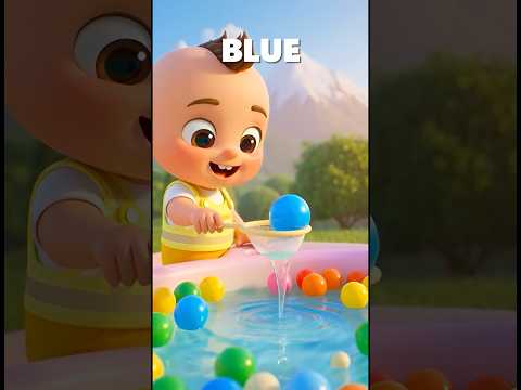 Learn Colors with a Kiddie Pool – Water Fun!
